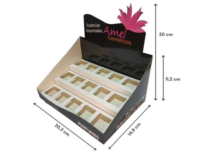 Expositor de Perfumes de 17ml Amei Cosmticos