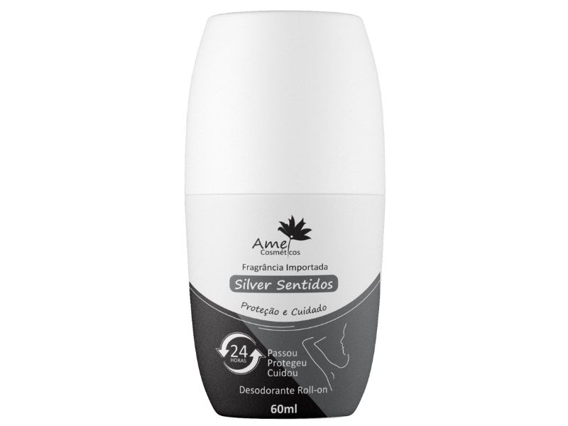 Desodorante Roll-on Silver Sentidos Amei Cosmticos