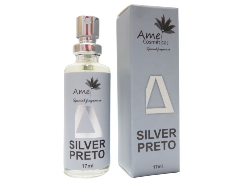 Perfume Amei Cosmticos Silver Preto 17ml